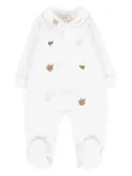 NANAN embroidered peter pan collar pajamas - White