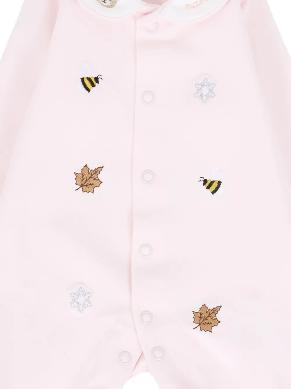 Nanán Embroidered-collar Pajamas In Pink