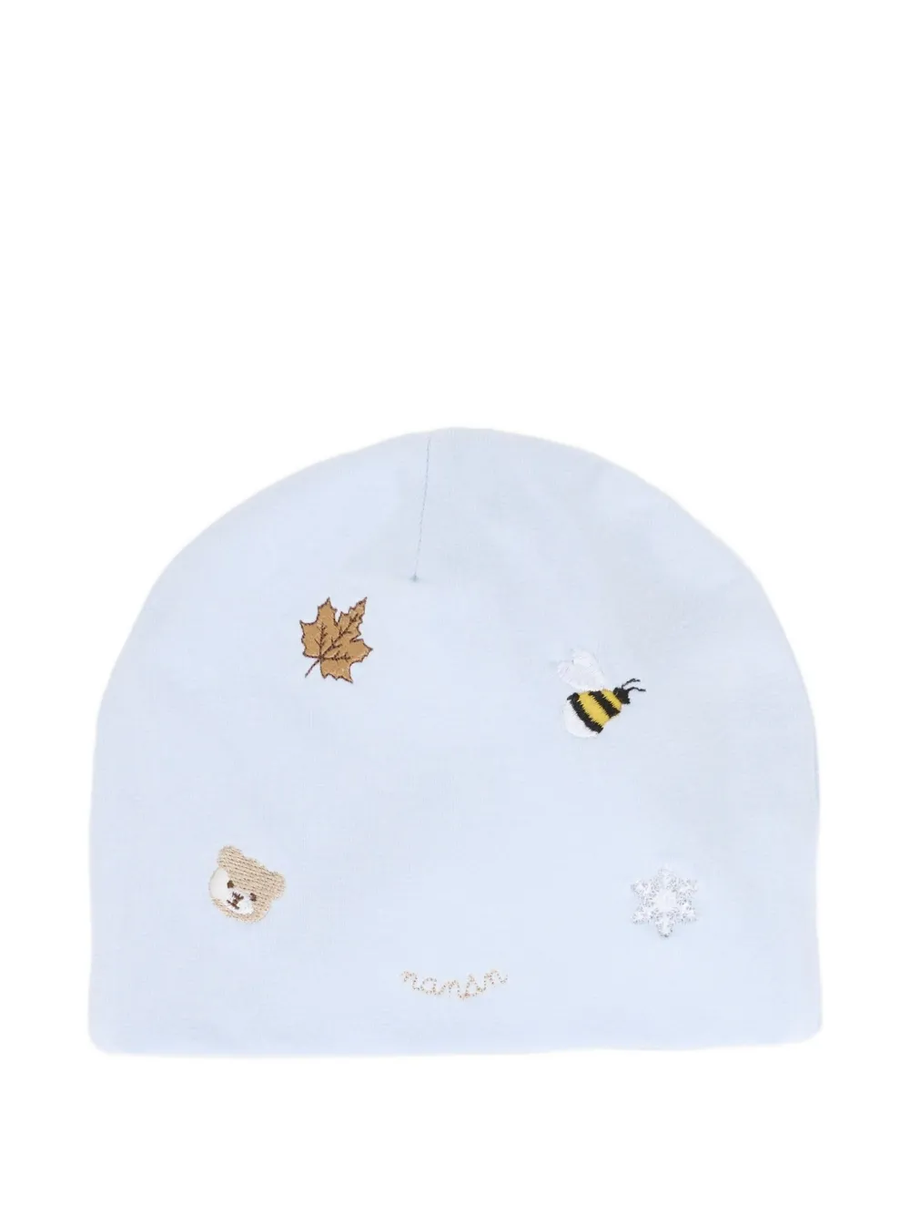 NANAN embroidered-motif beanie | Blue | Image 1