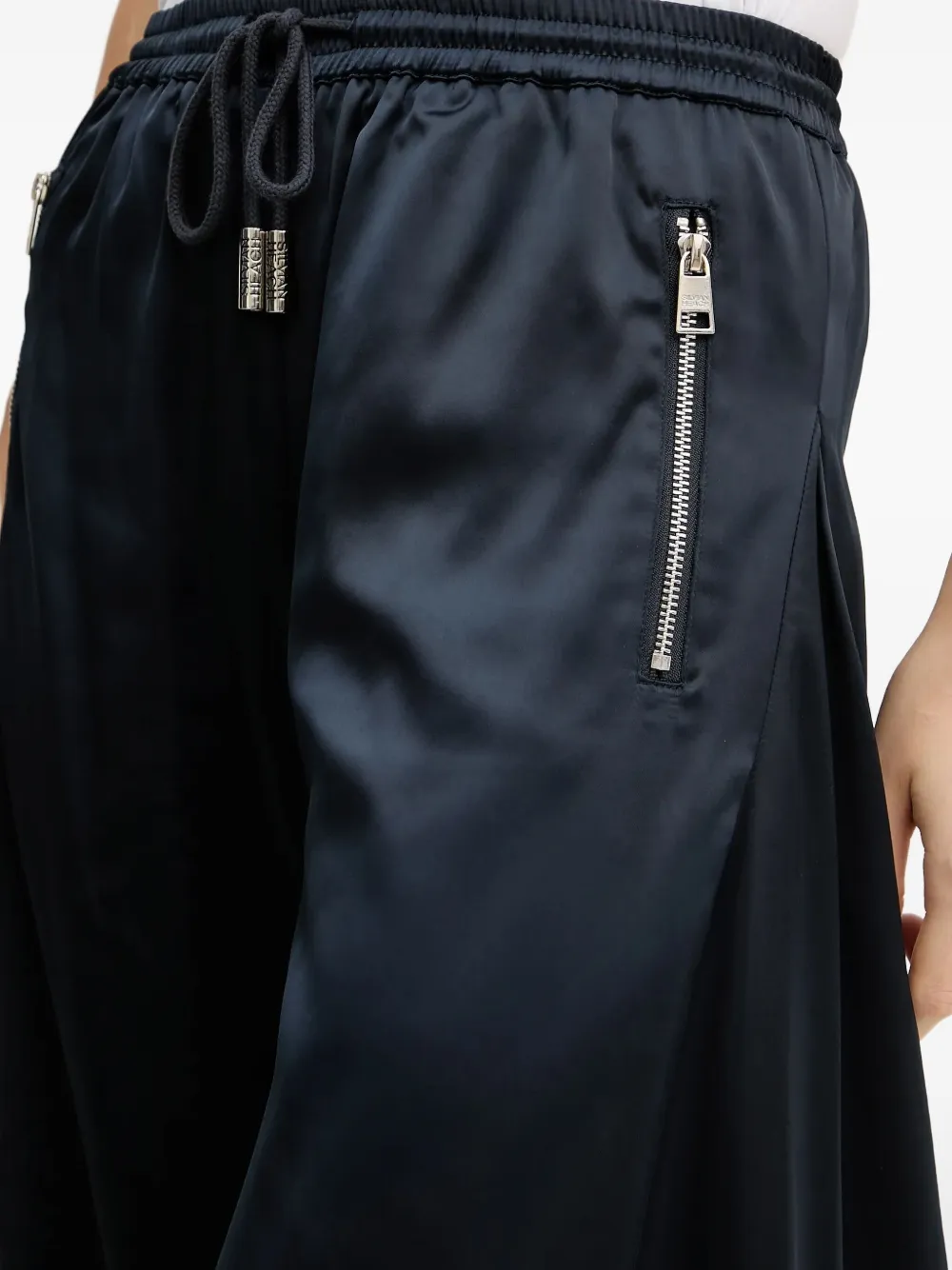 Silvian Heach Drawstring Zip-pocket Trousers In Blue