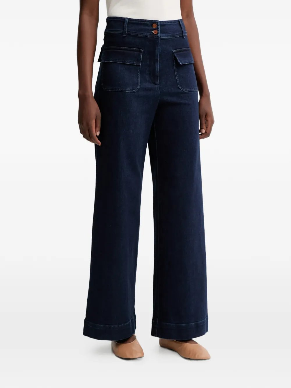 Sessun High-waisted Jeans In Blue