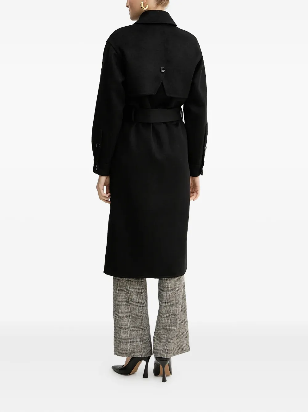 Silvian Heach Jas met ceintuur en knopen Zwart