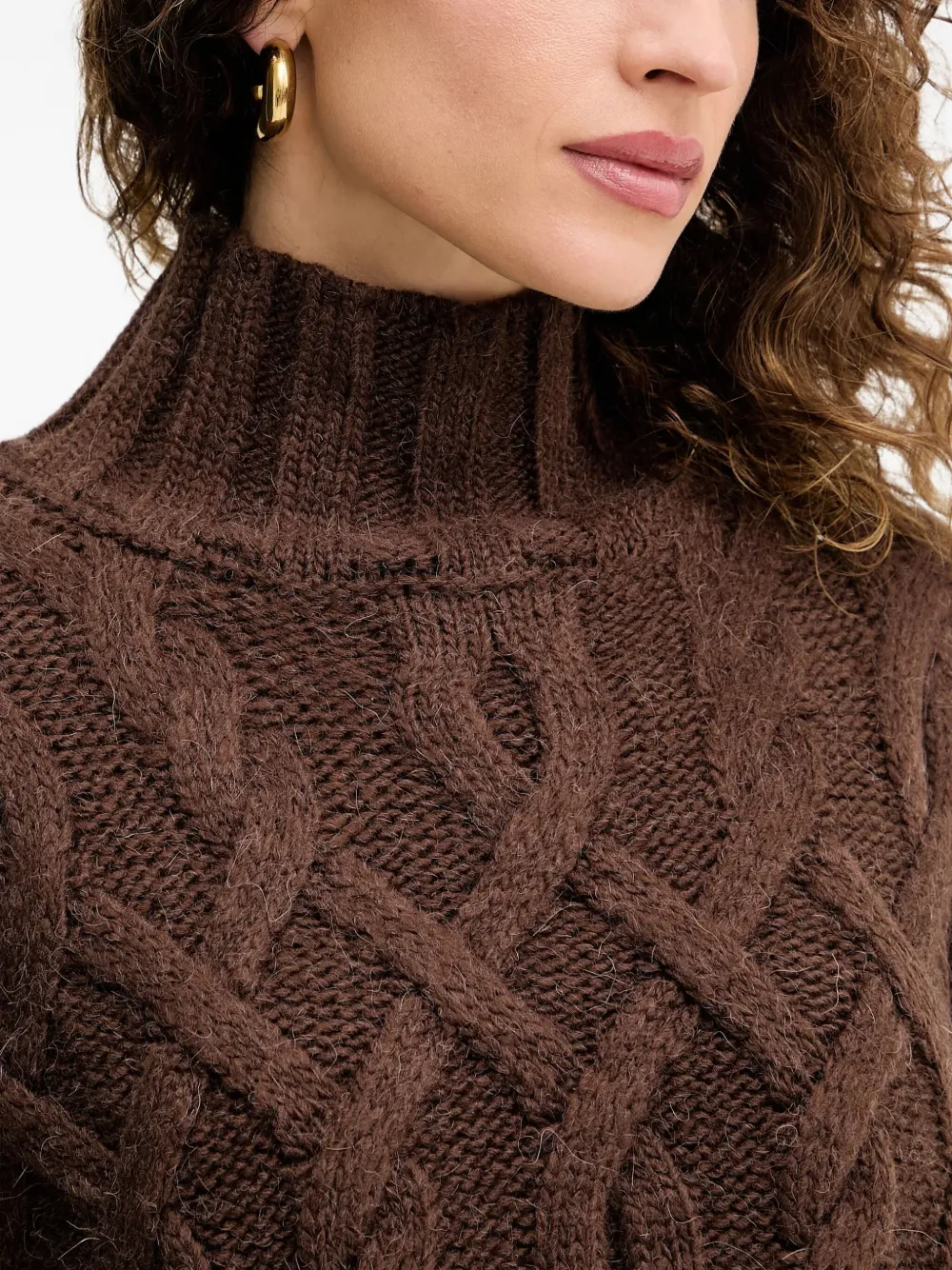Silvian Heach Kabelgebreide coltrui Bruin