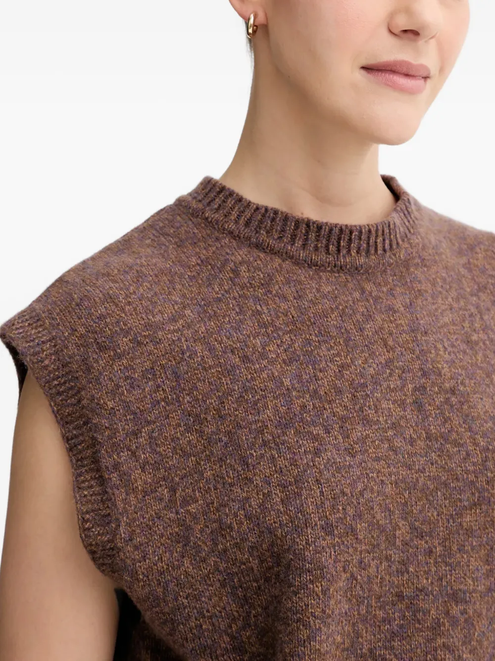 Sessun Sleeveless Knitted Top In Brown