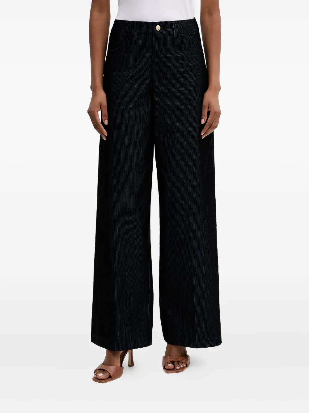 Silvian Heach Striped Trousers In Blue