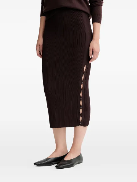 Sessùn ribbed button midi skirt