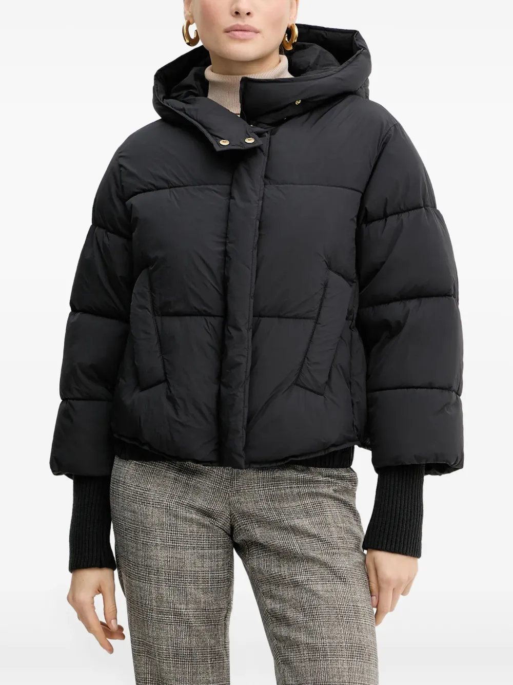 Silvian Heach hooded zip jacket | Black | Image 1