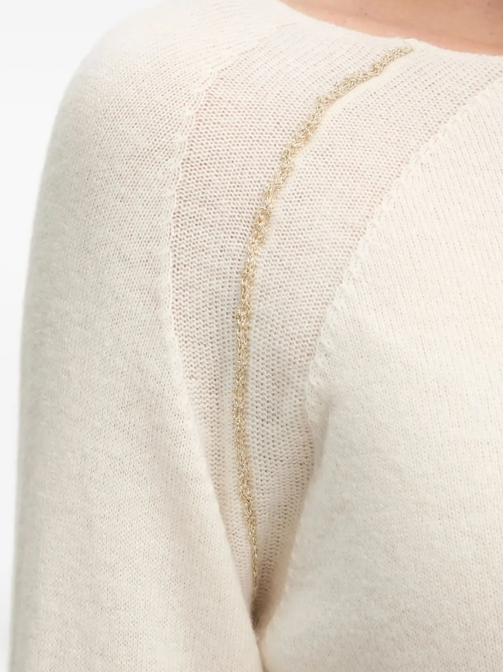 Silvian Heach Verfraaide trui Beige