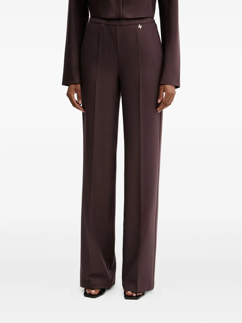 Silvian Heach logo-charm trousers - Marrone
