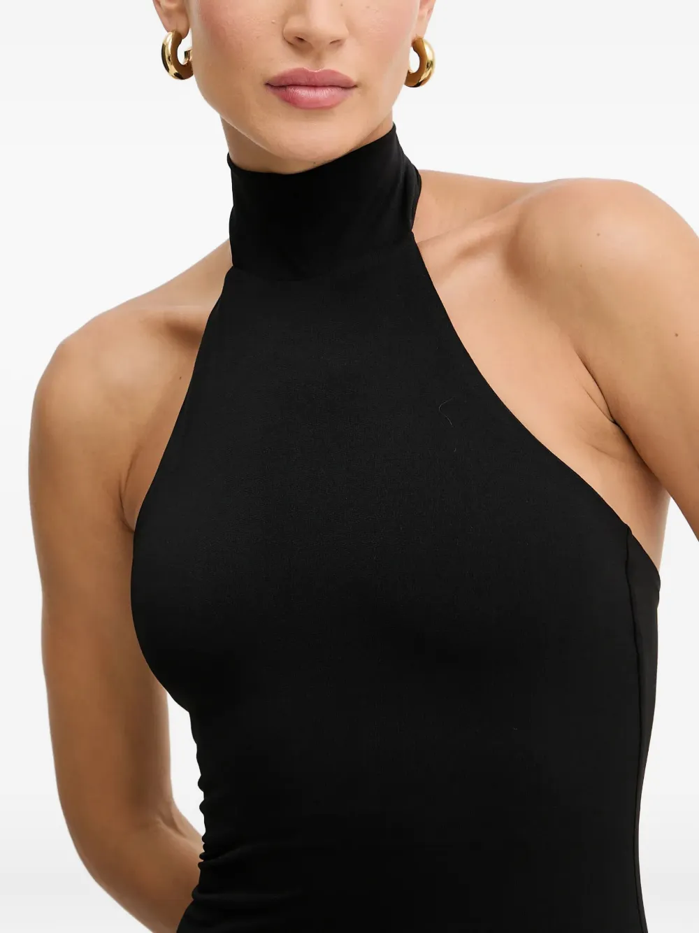 Silvian Heach Halterneck Midi Dress In Black