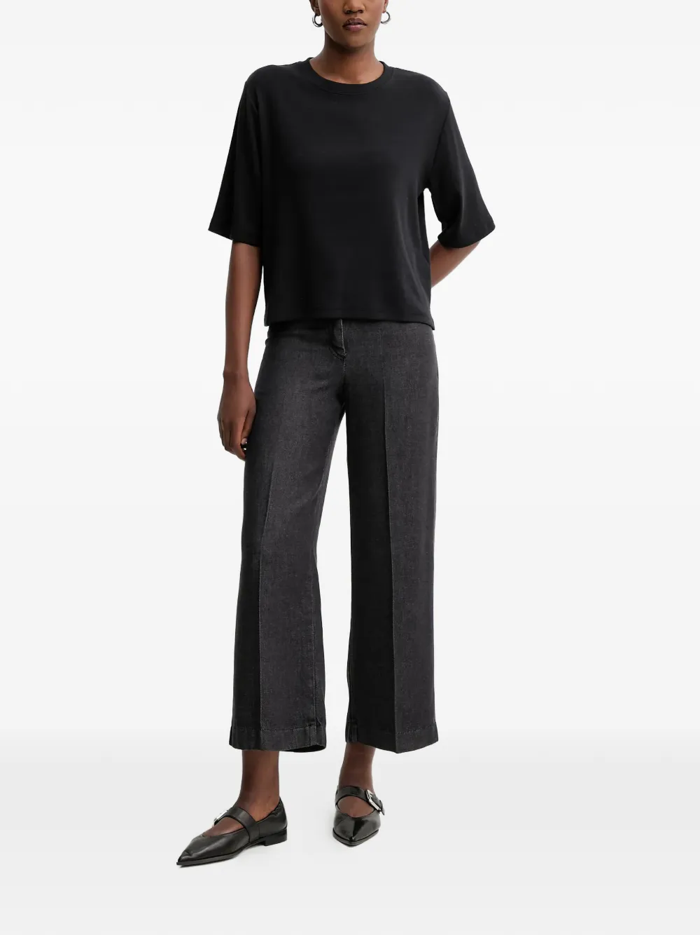 Sessun Cropped Trousers In Black