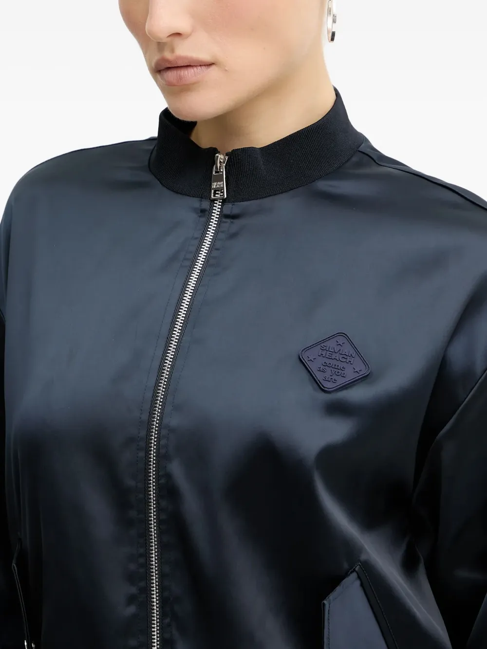 Silvian Heach Bomberjack met rits Blauw