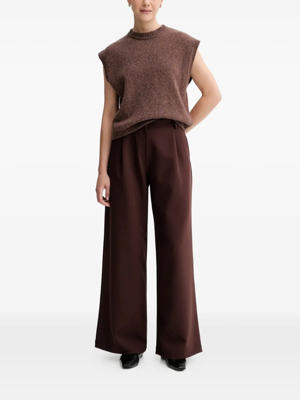 Sessùn wide-leg trousers - Bruin