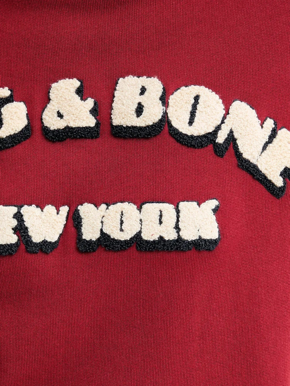 rag & bone Sweater met logopatch Rood