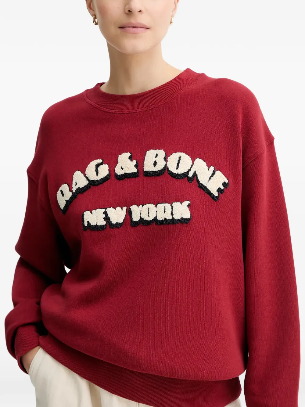  Rag & Bone Logo-appliqué Sweatshirt - Red 