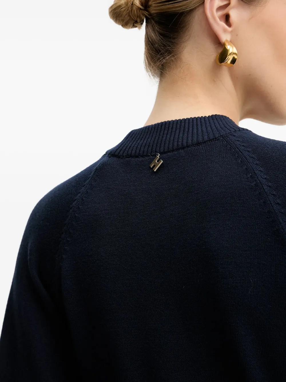 Silvian Heach Geribbelde midi-jurk met ballonmouwen Blauw