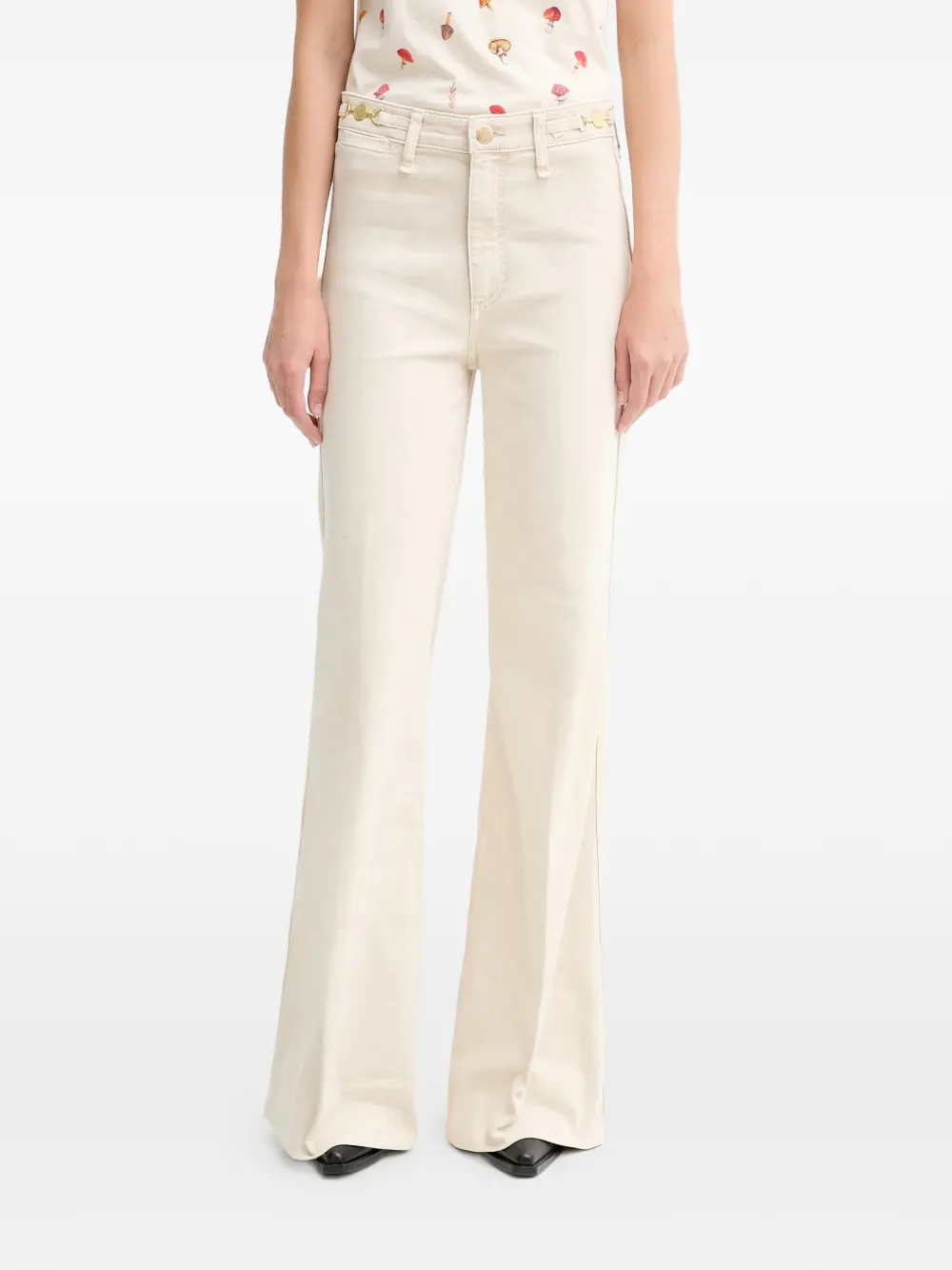 rag & bone chain-detail flared jeans - Toni neutri