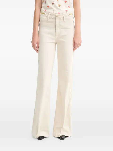 rag & bone chain-detail flared jeans