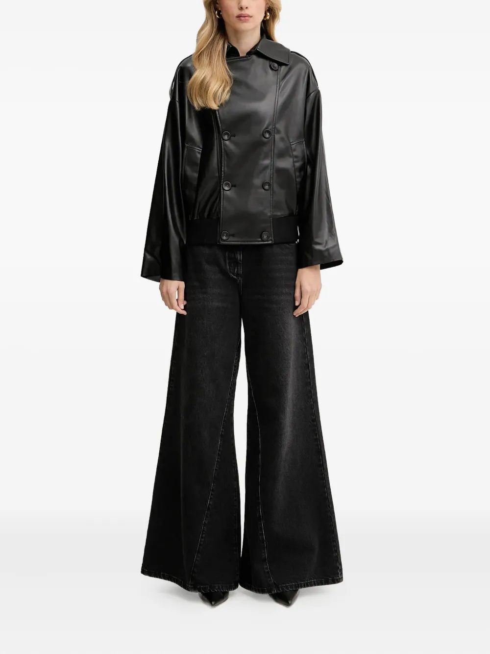 Silvian Heach double-breasted button jacket | Leather Jackets | Image 2