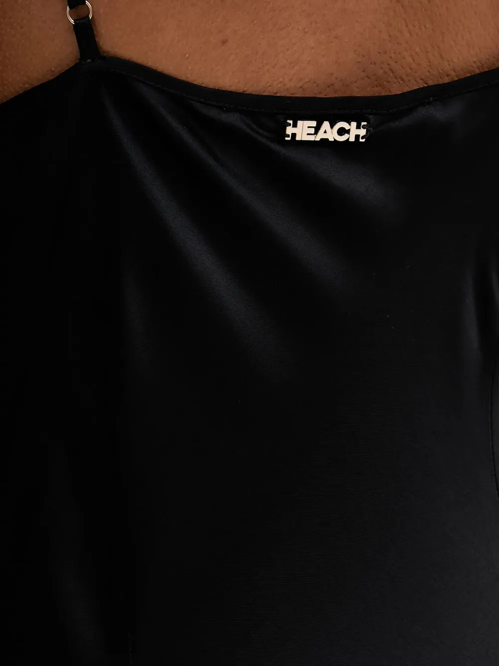 Silvian Heach Spaghetti-strap Slit Maxi Dress In Black