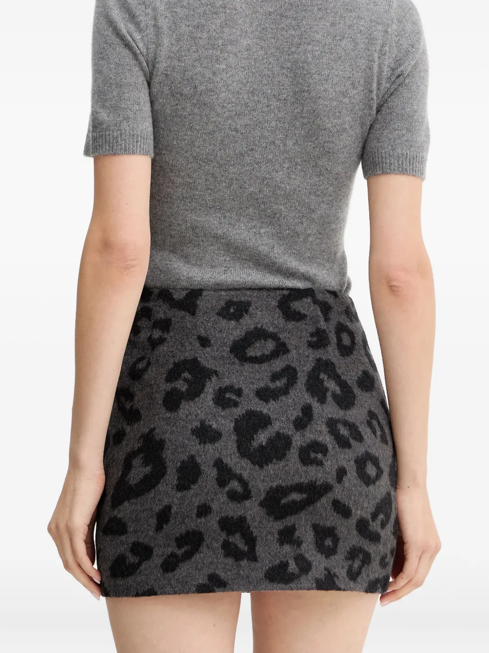 Silvian Heach animal-print zip skirt - Grijs