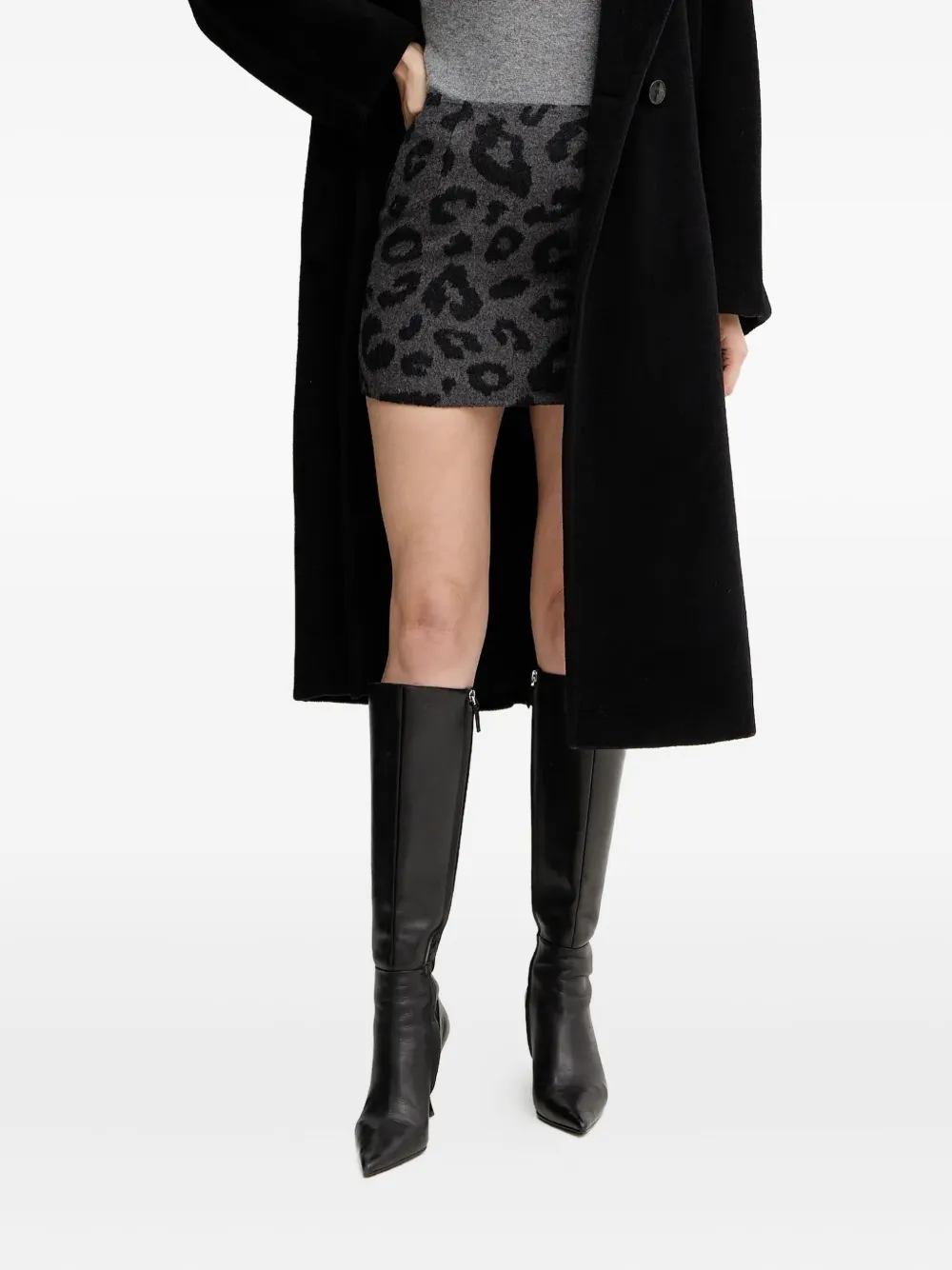 Silvian Heach falda con animal print y cierre | gris | Image 1