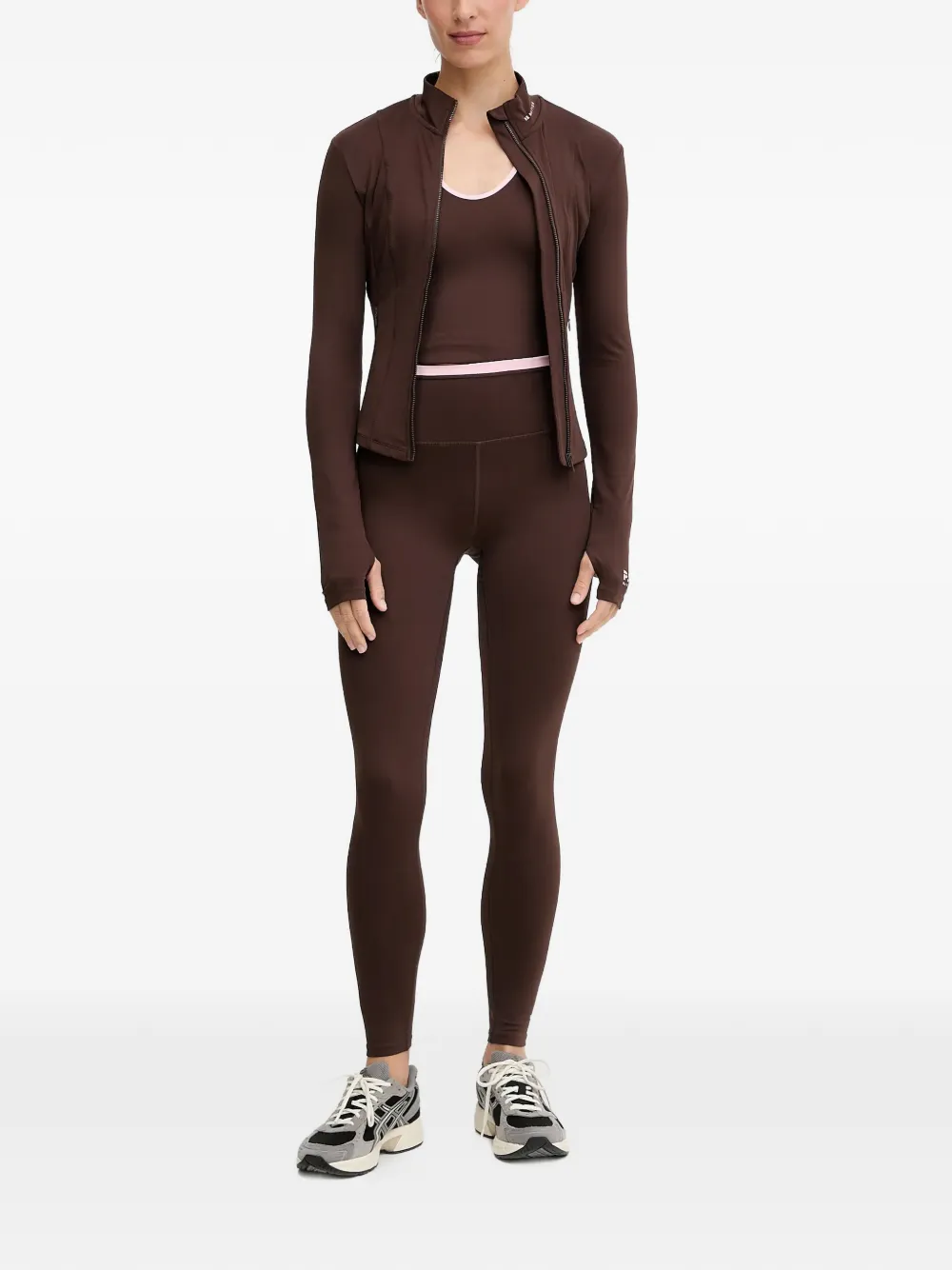  P.e Nation Long-sleeve Zip Sweatshirt - Brown 