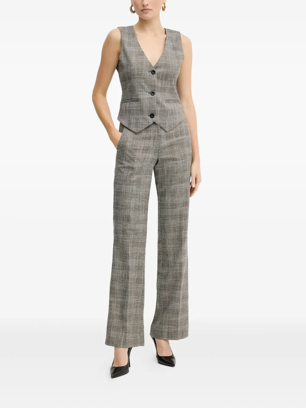 Silvian Heach Geruit gilet Grijs