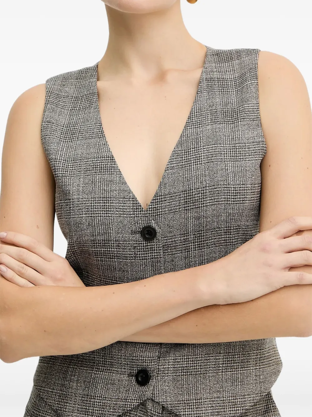 Silvian Heach Geruit gilet Grijs