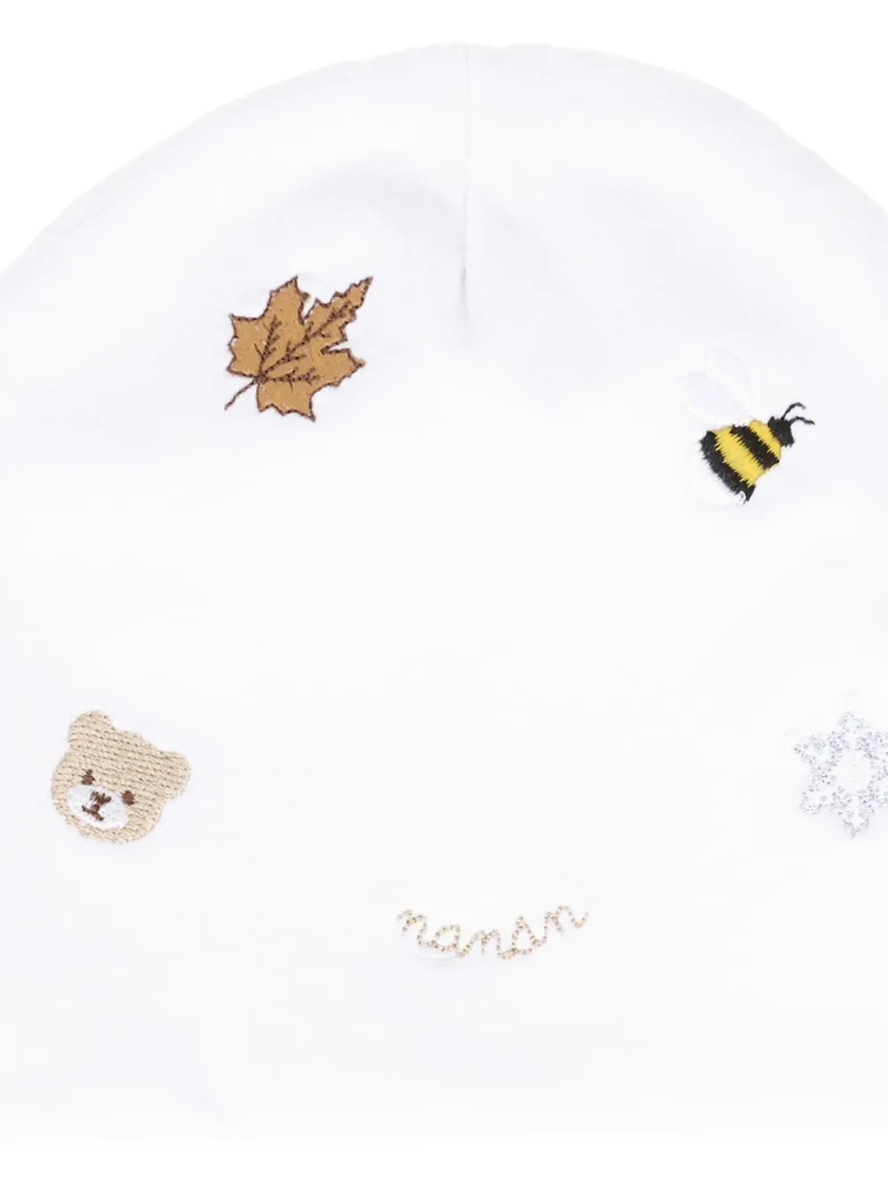 NANAN Muts met borduurwerk Wit