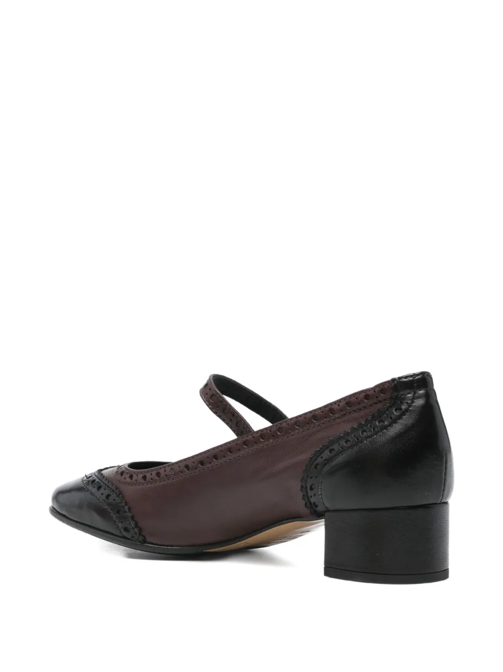 lorena paggi leather brogue pumps Black