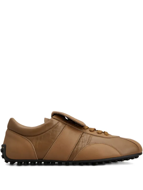 Tod's Leather Strap Trainers Brown FARFETCH MY