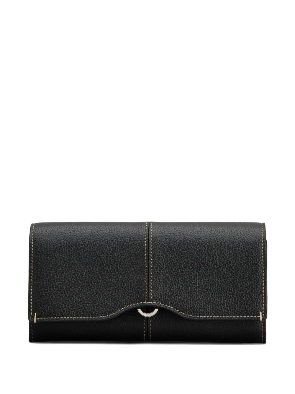 Tod's leather stitched wallet | Black | Image 1