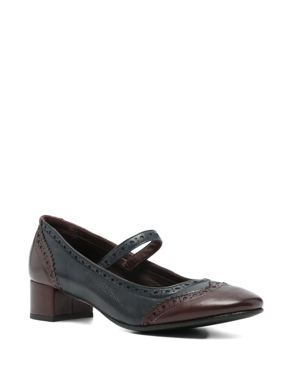 lorena paggi brogue-detail Mary Jane pumps Brown