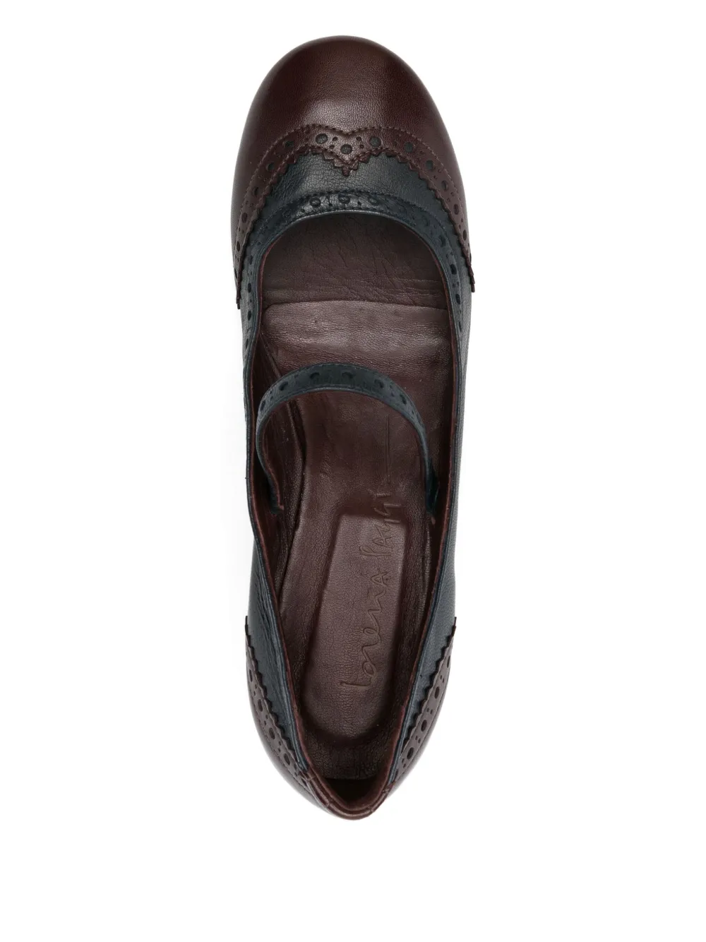 lorena paggi brogue-detail Mary Jane pumps Brown