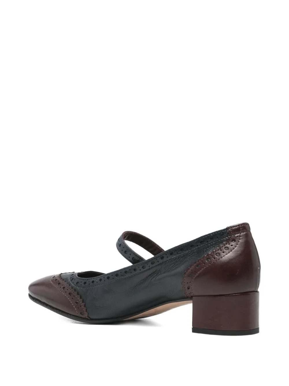 lorena paggi brogue-detail Mary Jane pumps Brown