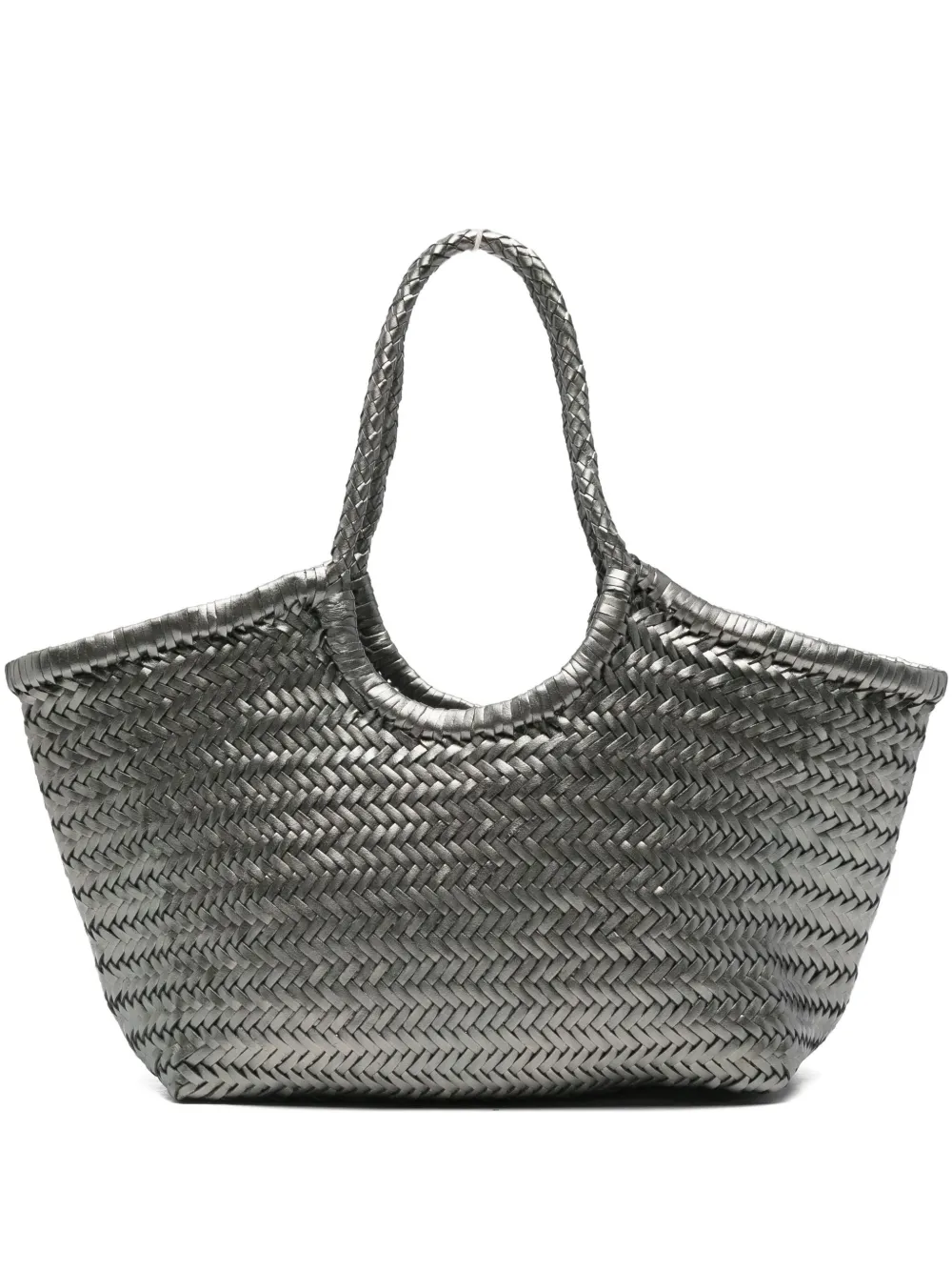 Dragon Diffusion Nantucket Basket Big Tote In Gunmetal Leather In Gray