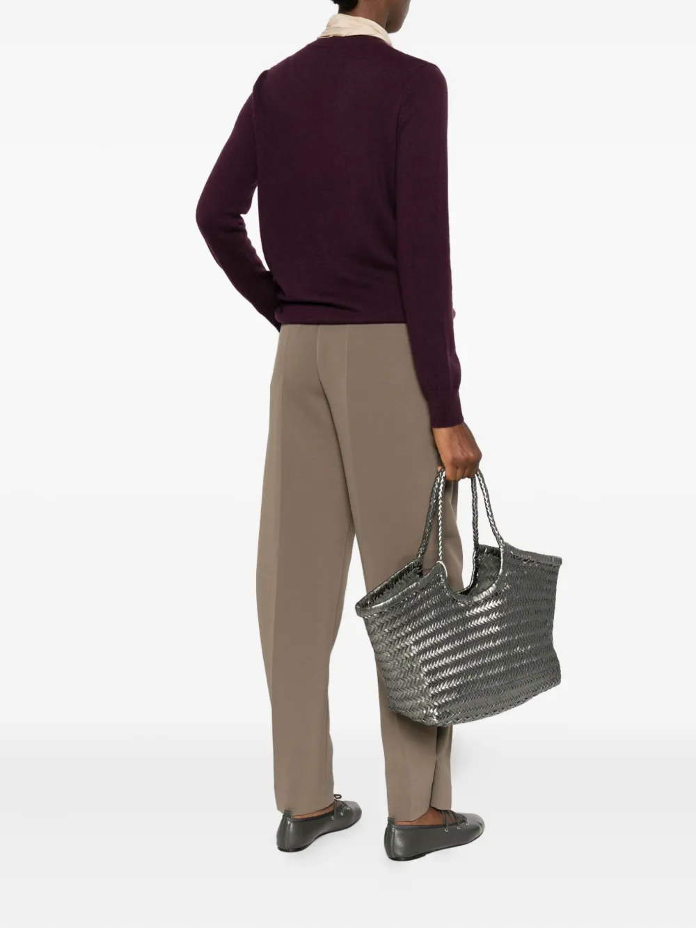 DRAGON DIFFUSION Nantucket leather tote bag - Zilver