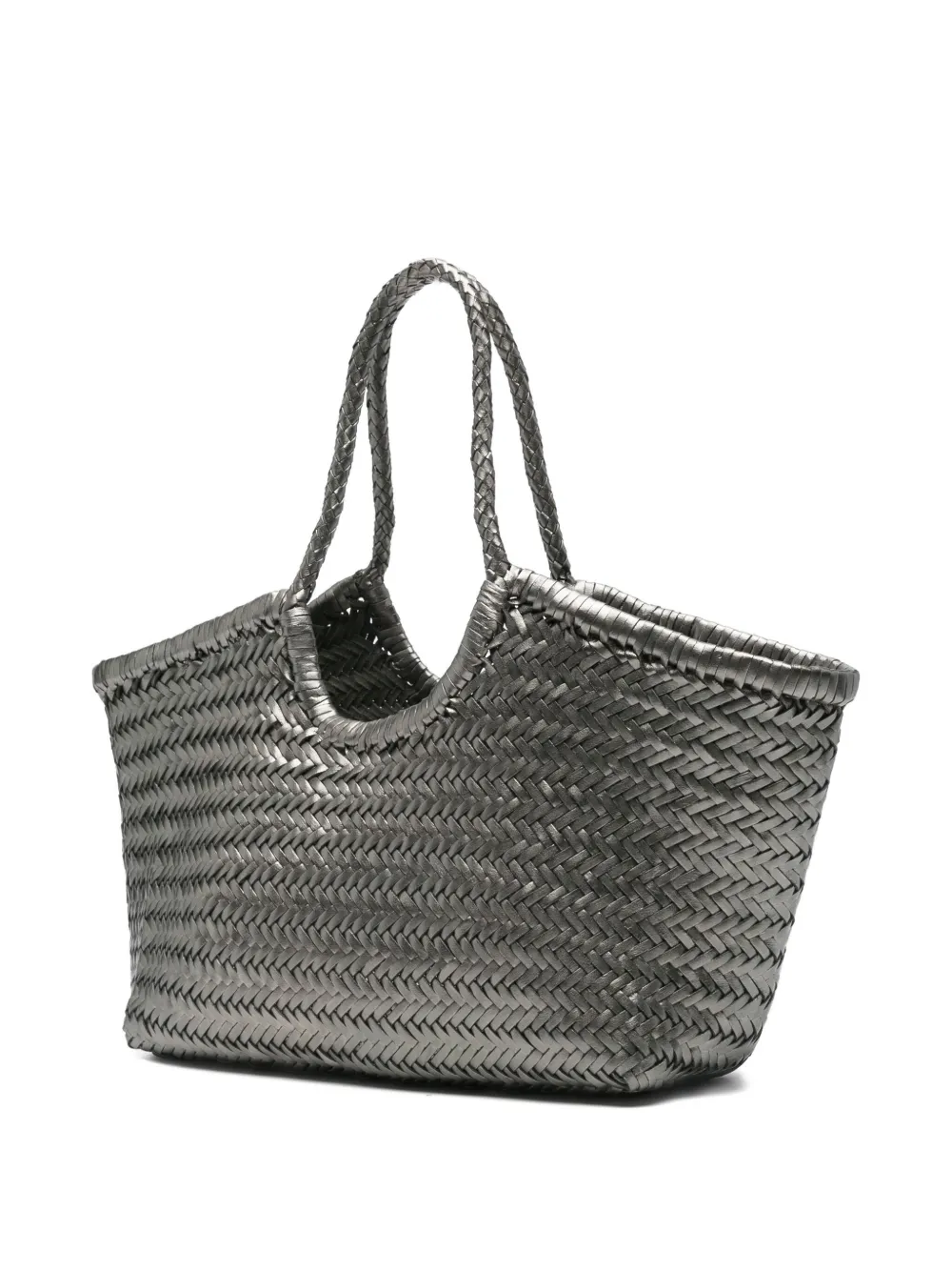Dragon Diffusion Nantucket Basket Big Tote In Gunmetal Leather In Gray