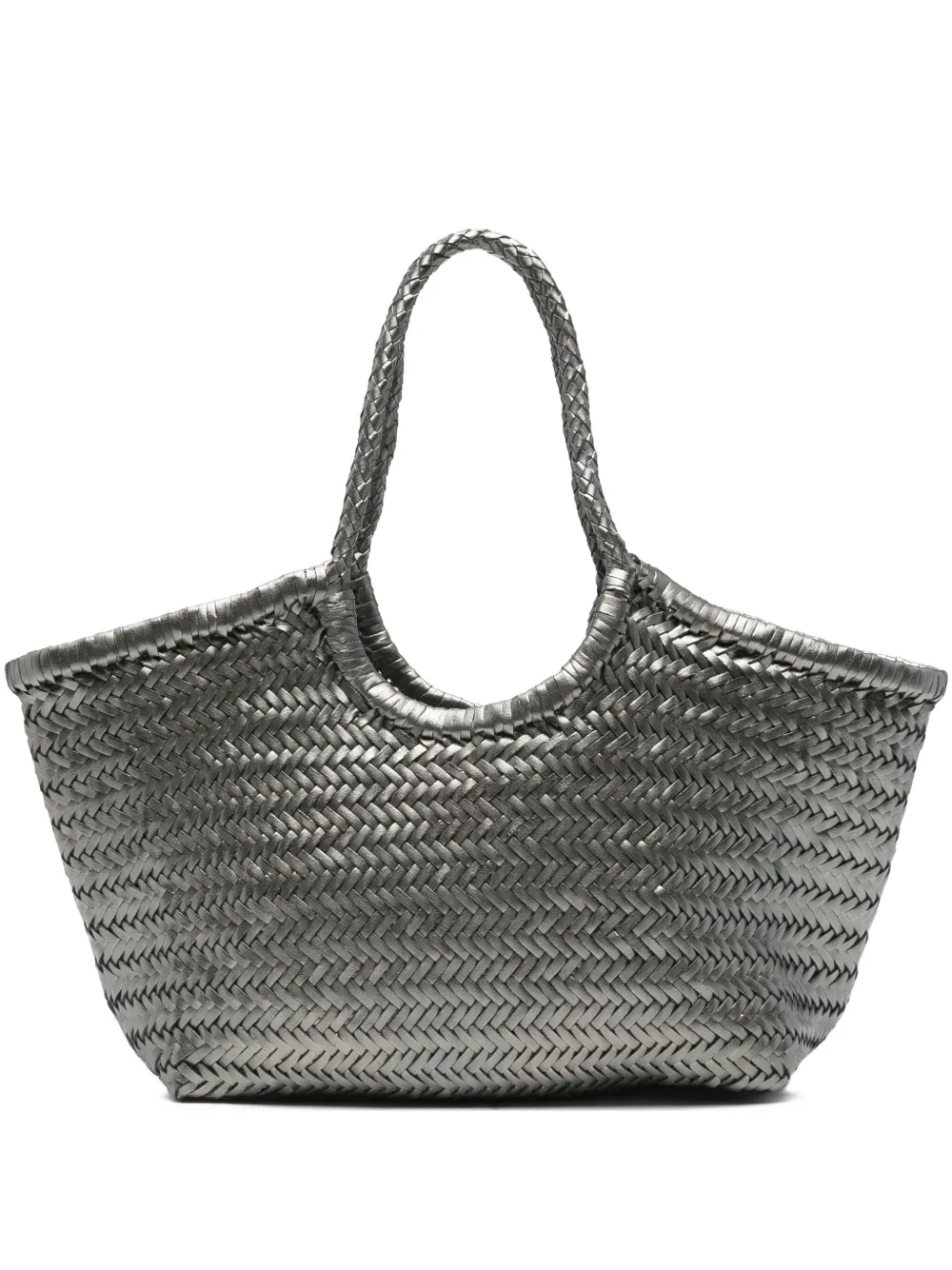 DRAGON DIFFUSION Nantucket leather tote bag | Silver | Image 1