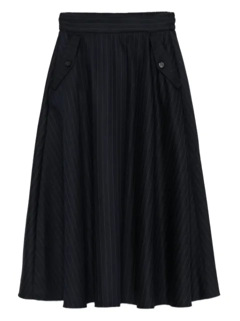 Golden Goose pinstriped logo-detail skirt