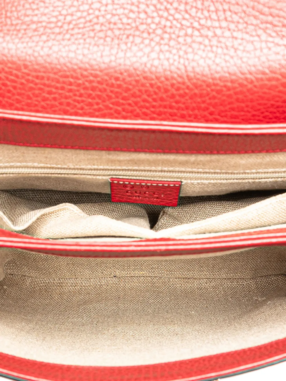Pre-owned Gucci 2000-2015 Small Dollar Calf Interlocking G Satchel In Red