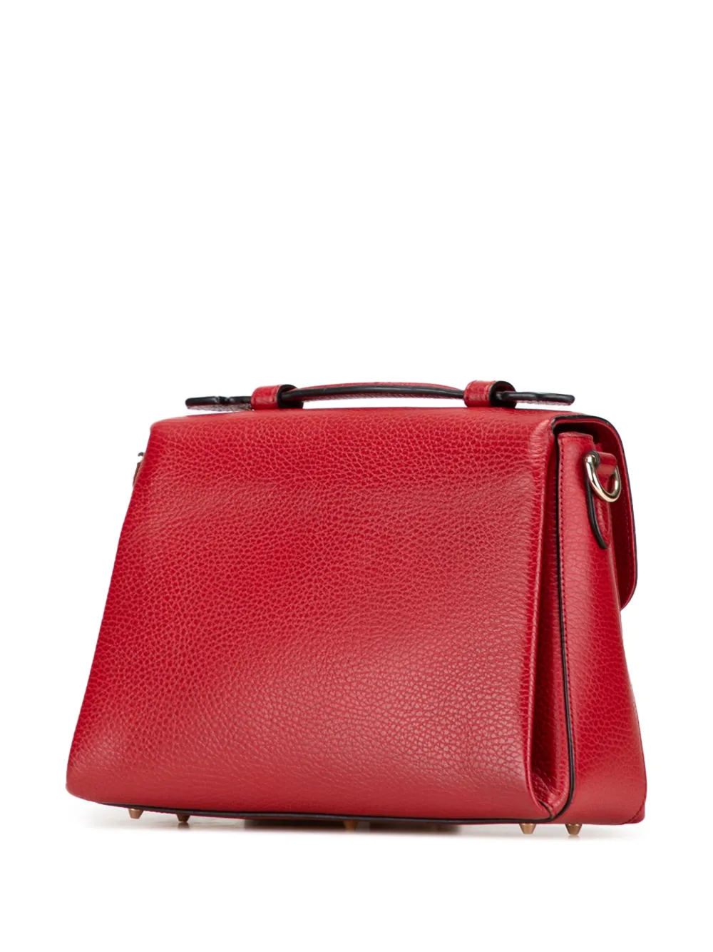 Pre-owned Gucci 2000-2015 Small Dollar Calf Interlocking G Satchel In Red