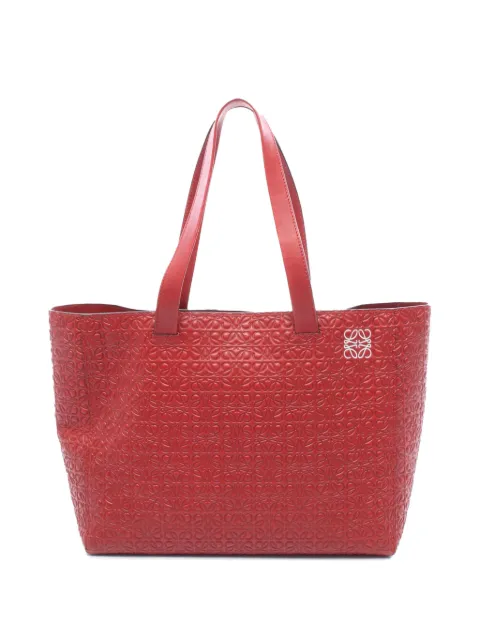 Loewe Pre-Owned 2010-2025 Embossed Leather Anagram T Shopper tote bag