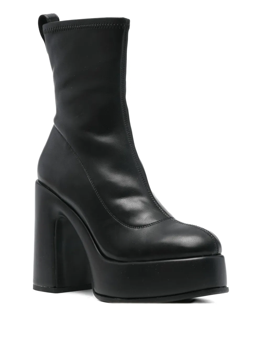 Cult 120mm platform block-heel boots Black