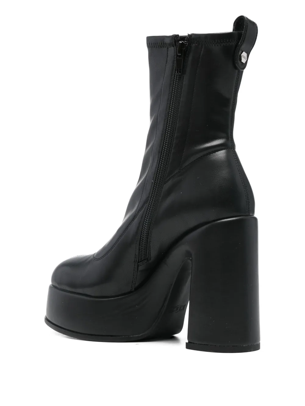 Cult 120mm platform block-heel boots Black