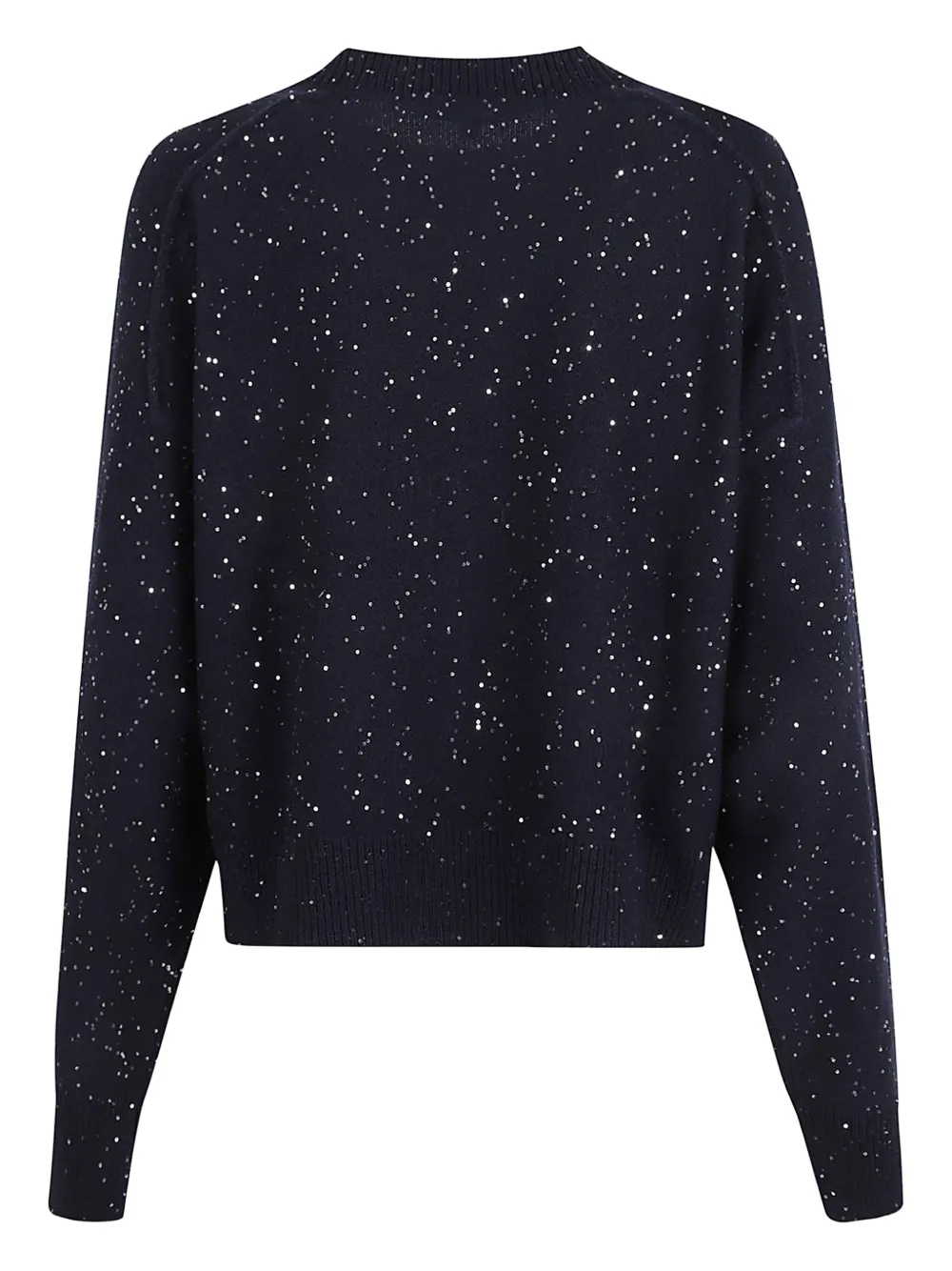 Antonelli Sequin-embellished Wool Top In Blue