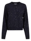 Antonelli sequin-embellished wool top - Blue