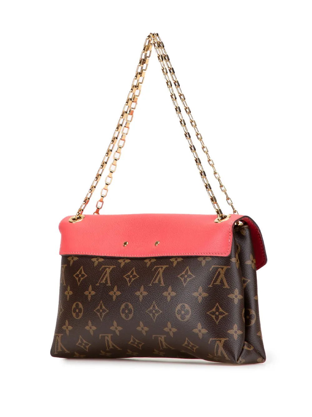 Pre-owned Louis Vuitton 2014 Monogram Pallas Chain Shoulder Bag In Brown