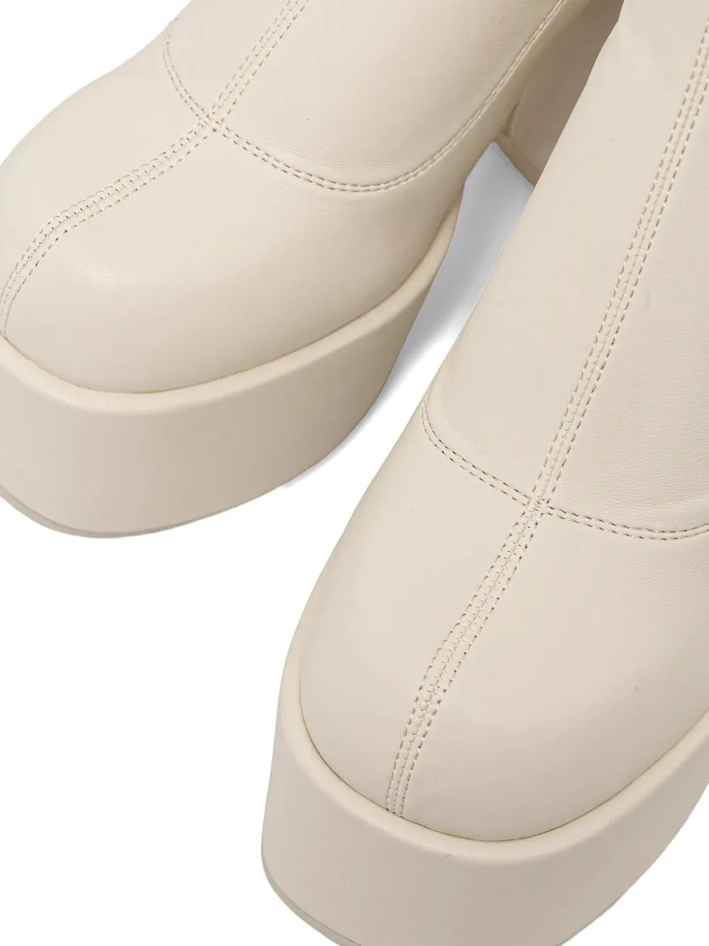 NAKED WOLFE 130 mm Spice laarzen met plateauzool Beige
